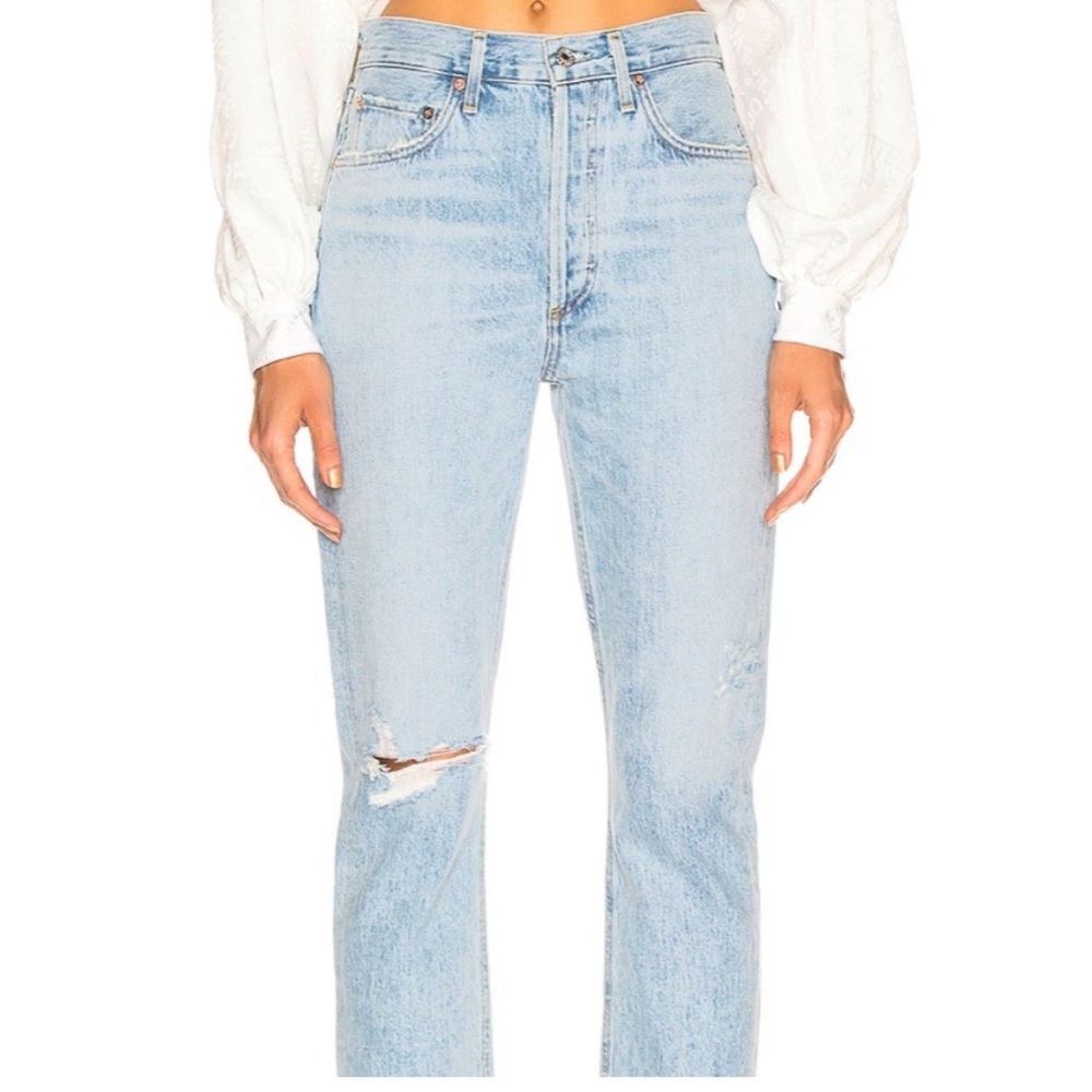 Agolde Riley straight legged light denim size 26